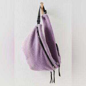 Free People Movement Overachiever Sherpa Sling Bag in Lavender NWOT